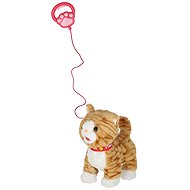 KIK KX3026 Interactive cat on leash, beige - Interactive Animal Toy