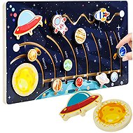 Kruzzel 26696 Wooden Montessori jigsaw solar system - Puzzle