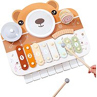 Derrson Multifunctional Xylophone, Drums and Piano Bear 6in1 - Children’s Xylophone