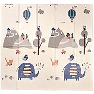 KIK KX4503 Educational foam double-sided mat SLONI, 180 × 200 cm - Play Mat
