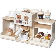 Derrson W5358 Large wooden café 2in1, beige - Play Kitchen