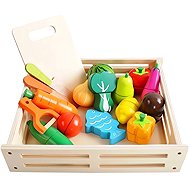 Kruzzel 21942 Wooden vegetables and fruits, 34 pieces - Toy Kitchen Food