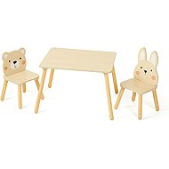 Derrson W5320 Children's table with 2 chairs, beige - Kids' Table
