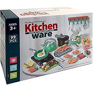 Bavytoy Kitchenware set 99 pcs, green - Toy Kitchen Utensils