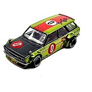 Mini GT DATSUN KAIDO 510 WAGON OG FLO 1969, yellow 1:64 - Metal Model
