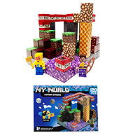 Toybit Magnetic Construction Set Minecraft TNT Amethyst Lava building expresion 120 pcs - Building Set