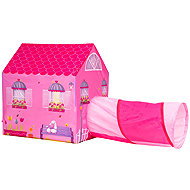 iPlay 8326 Play tent playhouse with climbing tunnel, pink - Tent for Children