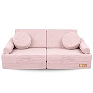 Flumi Modular foam sofa, pink corduroy - Children's sofa
