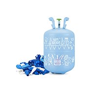 Ricokids 799002 Helium bottle 0,20 m3, 30 balloons and 40 m of ribbon, blue - Helium Balloons