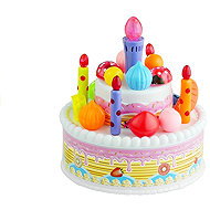 LEAN Toys 3590 Birthday cake with candles and ice cream - Toy Kitchen Food