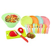 LEAN Toys 18119 Fruit slicing set with cutlery and food tray, 25 pcs - Toy Kitchen Food