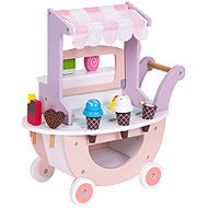 ECOTOYS TL89015 Wooden ice cream cart for children, 12 pieces - Play Kitchen
