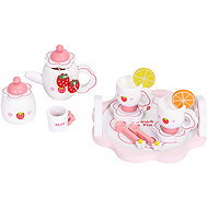 ECOTOYS HM260872 Wooden tea set 14 pcs - Toy Kitchen Utensils