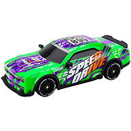 LEAN Toys 23072 RC drift car with illuminated body, green - Remote Control Car