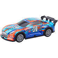 LEAN Toys 23058 RC racing car, luminous body, orange-turquoise - Remote Control Car