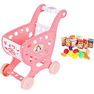 MultiStore 978-2 Shopping trolley with accessories, 18 pcs, pink - Toy Shopping Cart