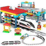 CaDA 9197 Construction set Train and railway station, 108 pieces - Building Set