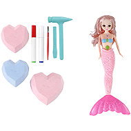 LEAN Toys 13449 DIY Excavation Set - Mermaid with Treasures Pink - Experiment Kit