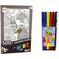 LEAN Toys 14155 Puzzle to colour 500 pieces - Underwater World - Jigsaw Puzzle