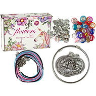 LEAN Toys 15577 Set of bracelets, chains and coloured beads for jewellery - Jewellery Making Set