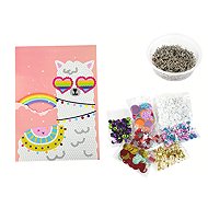 LEAN Toys 16068 Kreativní DIY sada s flitry, lama - Craft for Kids