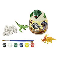 LEAN Toys 19045 Vajíčko s dinosaury k malování DIY, zelené - Creative Kit