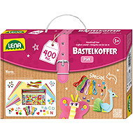 LENA Small DIY suitcase 400 pcs, pink - Creative Toy