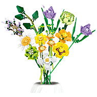 LEAN Toys 23710 Construction kit of colourful flowers 925 pieces - Building Set