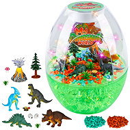 LEAN Toys 27398 Kreativní sada terárium s dinosaury, noční světlo, ovládání hlasem DIY - Creative Kit