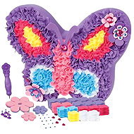 LEAN Toys 27411 Kreativní sada polštář - Motýlek fialový DIY - Creative Kit