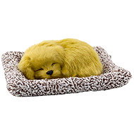 LEAN Toys 27898 Sleeping Labrador on pillow with soft fur and bag - Soft Toy