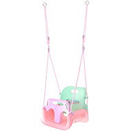 Kruzzel 27356 Baby swing up to 30 kg, 3 in 1, green-pink - Swing