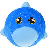 LEAN Toys 28663 BigCutePet Plush Bouncing Ball Shark, 50 cm, blue - Soft Toy
