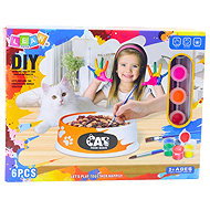 LEAN Toys 28146 DIY ceramic cat bowl painting set, 6 pieces - Creative Toy