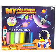 LEAN Toys 27735 Painting set 3D Cosmos - 6 colours + 12 pendants - Creative Toy