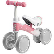 Nukido NK-600 Dětské odrážedlo, 4 kolečka, růžovo-šedé - Balance Bike
