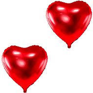 PARTYDECO Foliový balón srdce, červené, 45 cm, 2 ks - Balloons