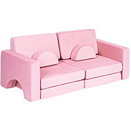 EcoToys TMSRT-15 Modular Folding Two-Seater Sofa, 10 Cushions, Pink - Children's sofa