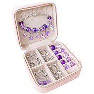 Verk 18321 Sada na výrobu náramků a náhrdelníků s přívěsky, 66 prvků, fialová - Jewellery Making Set