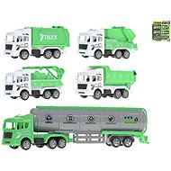 Micro Trading Cleaning Service Vehicles, Pull-Back Action, 5 pcs - Toy Car Set