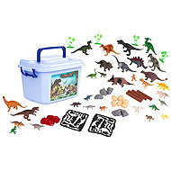 Toybit Dinosaur Figure Set with Accessories in a Box 54pcs - Figure and Accessory Set