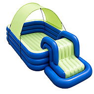 KIK KX2779 Dětské nafukovací vodní hřiště se skluzavkou a UV stříškou 260 cm - Pool Play Centre