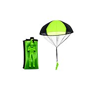 Parachutist with parachute - green - Figure
