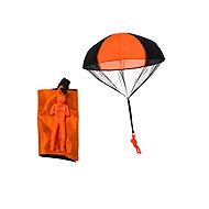 Parachutist with parachute - orange - Figure