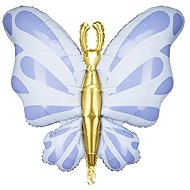 PARTYDECO Butterfly Foil Balloon 90cm, Blue - Balloons