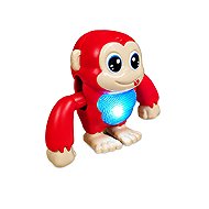 Leventi Interactive dancing monkey with light and sound, red - Interactive Animal Toy