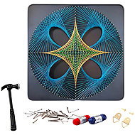 RealG RC-K-159 Kreativní sada na String Art 40 × 40 cm, geometrický kruh - Creative Kit