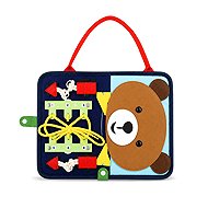 Dvěděti Sensory Busy Book Bear - Cloth Book