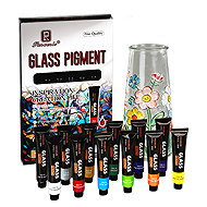 Kolorits large glass paint set Pigment 12pcs - Glass Paints
