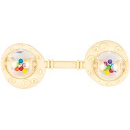 GILIGUMS Silicone Rattle – Dumbbell, beige - Baby Rattle